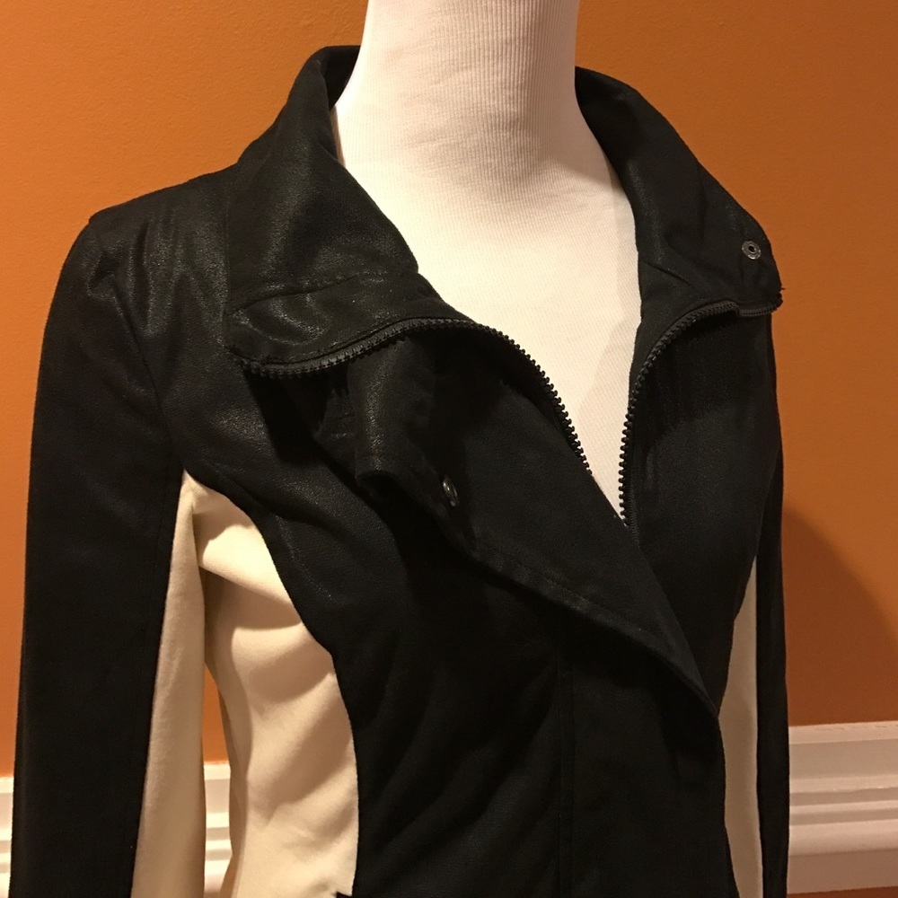 Evolution Vegan faux moto jacket EUC small
